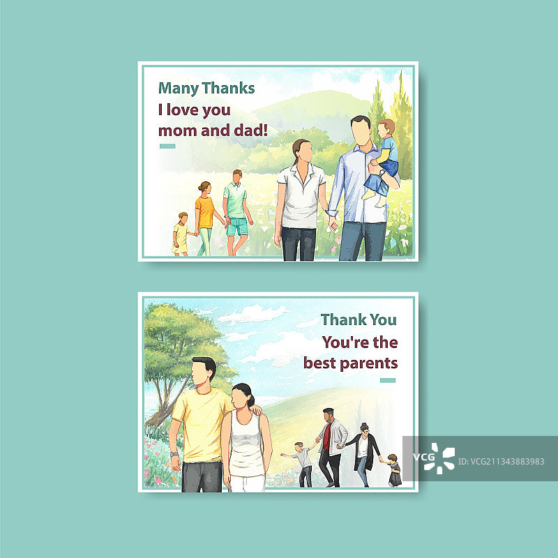 国际家庭日贺卡模板图片素材