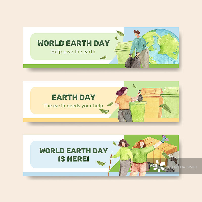 世界地球日概念设计banner模板图片素材