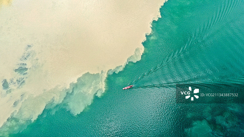 洮河黄河交接处图片素材