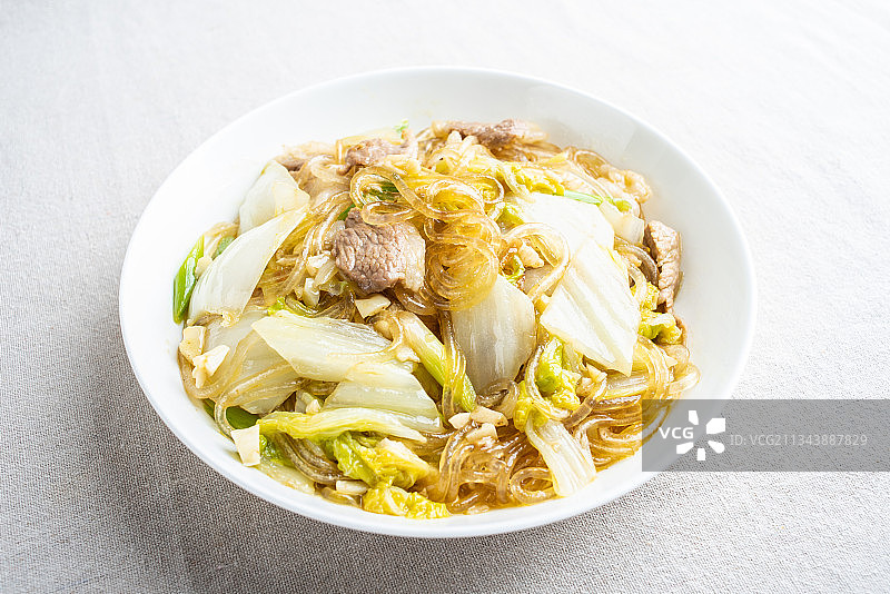 东北菜白菜炖粉条图片素材