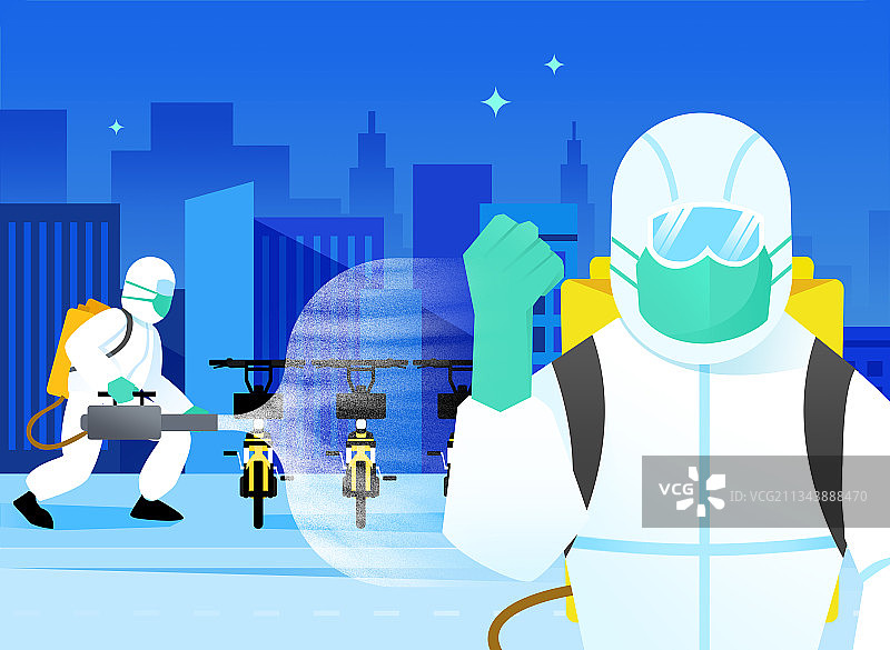 防疫-车辆消毒图片素材