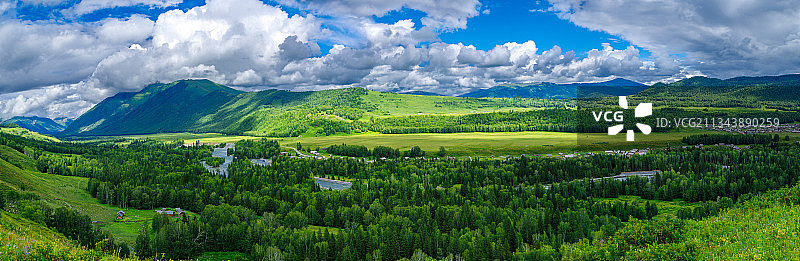 禾木老村图片素材