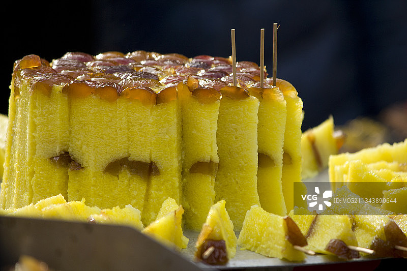 陕西西安特色小吃桂花糕图片素材