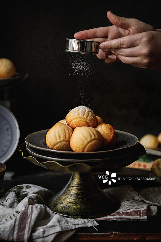 美味的玛德琳蛋糕图片素材