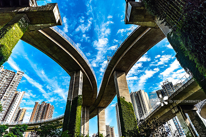 高架桥的曲线美Curve beauty of viaduct图片素材