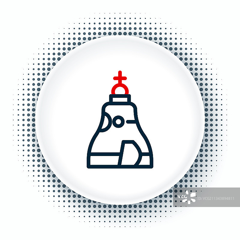 线条莫斯科沙皇钟纪念碑图标图片素材