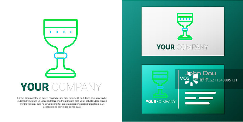 白色背景上的中世纪高脚杯图标图片素材