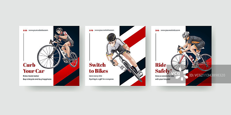 世界自行车日banner模板图片素材