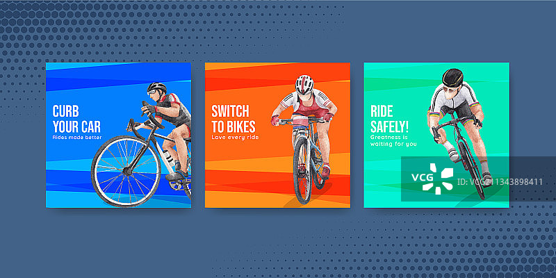 世界自行车日banner模板图片素材
