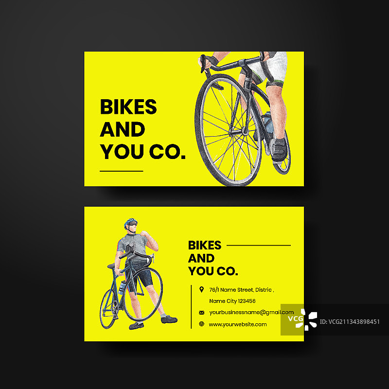 世界自行车日名片模板图片素材