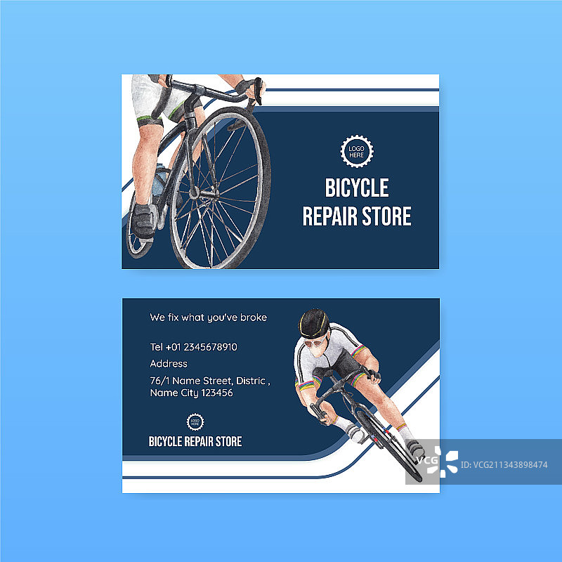 世界自行车日名片模板图片素材