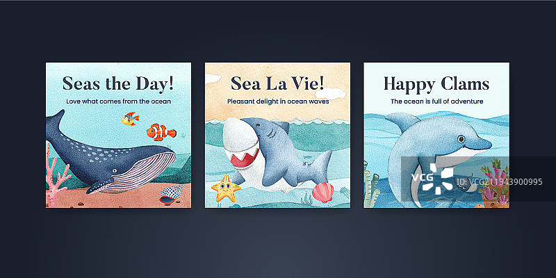 海洋主题banner模板图片素材