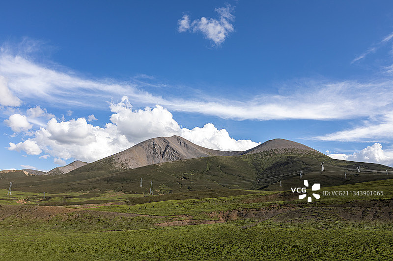 西藏昌都市江达县草原自然风光图片素材