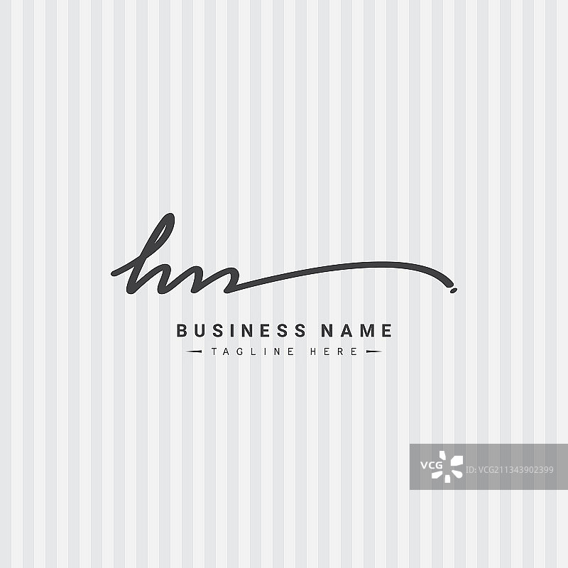 首字母HN标志 - 手绘签名图片素材