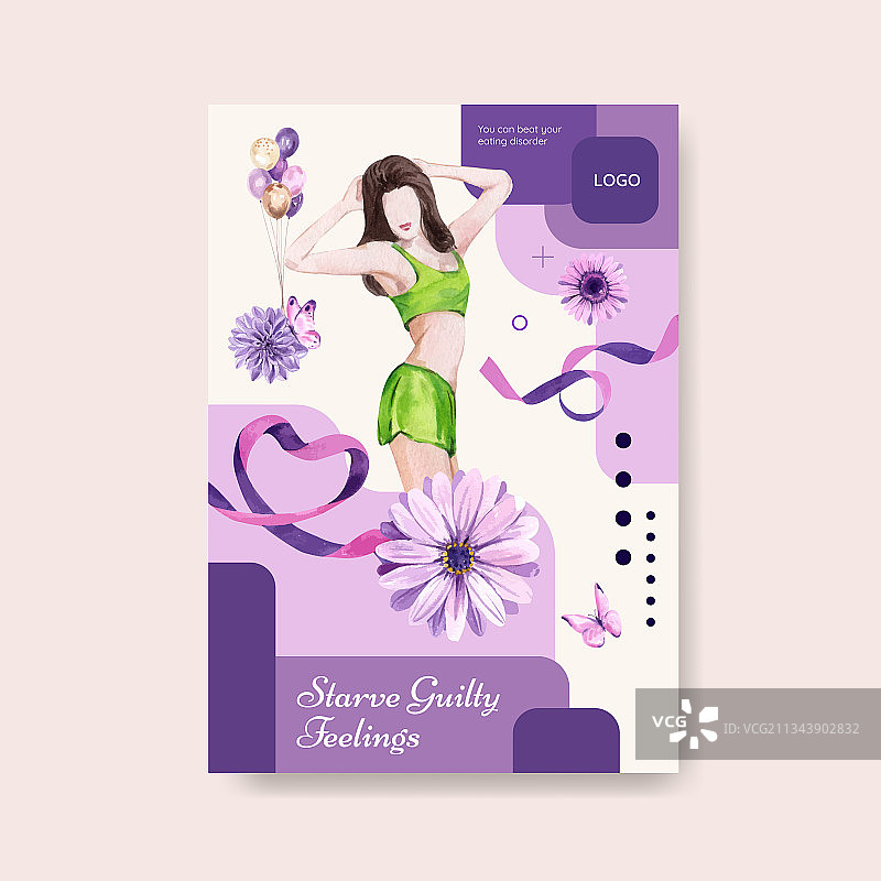 世界饮食失调行动日海报模板图片素材