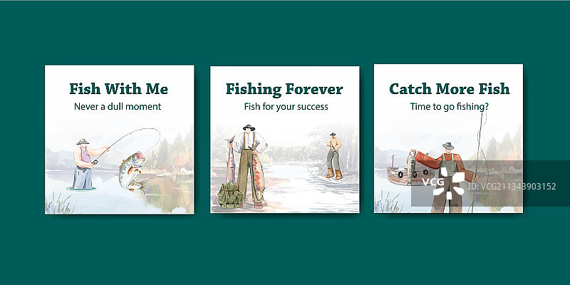 钓鱼营地banner模板图片素材