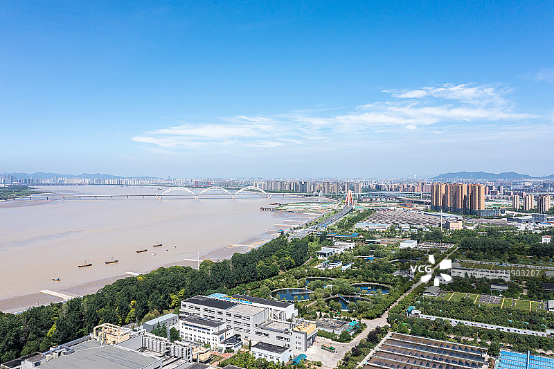 杭州城市天际线图片素材