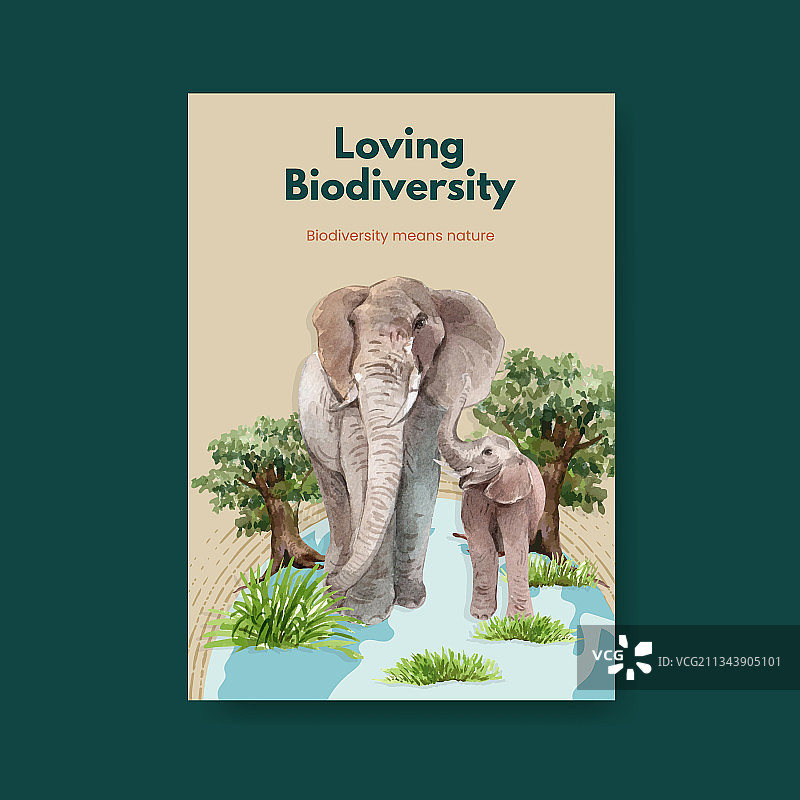以生物多样性为自然的海报模板图片素材