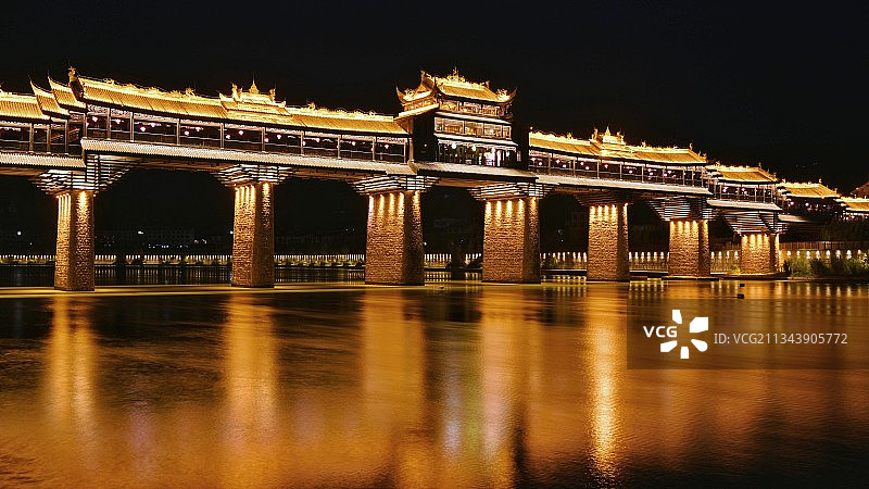 重庆濯水风雨廊桥图片素材