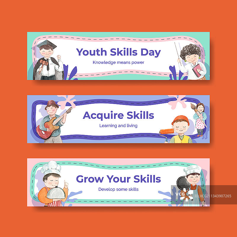 世界青年技能日banner模板图片素材