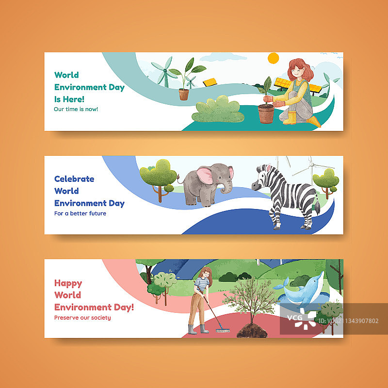 世界环境日banner模板图片素材