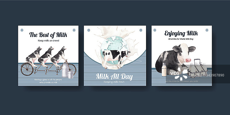 世界牛奶日banner模板图片素材