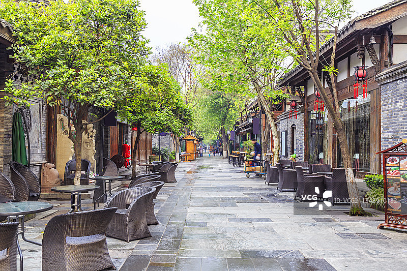 成都宽窄巷子老街图片素材