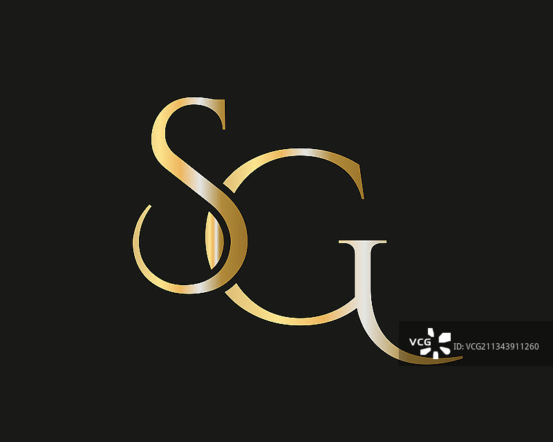 GS字母标志设计模板图片素材