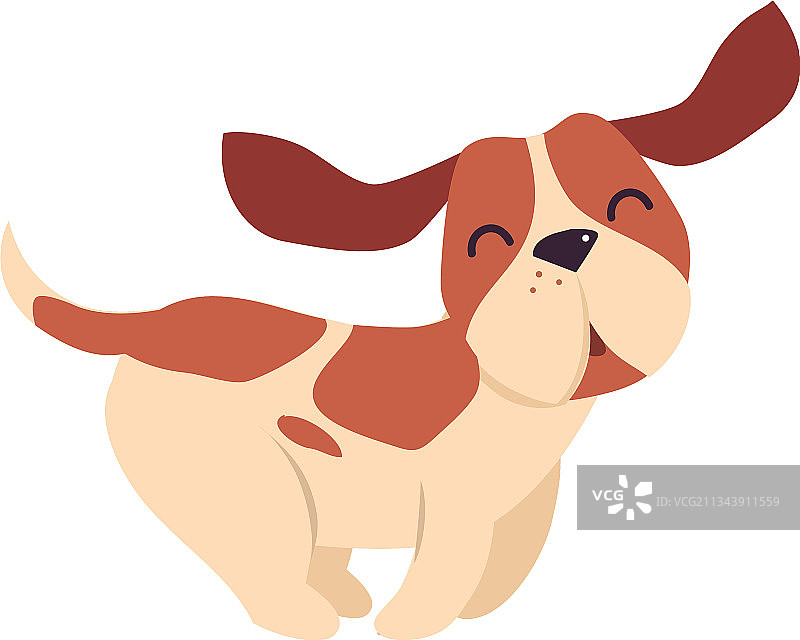 可爱顽皮的小狗，快乐的宠物动物图片素材