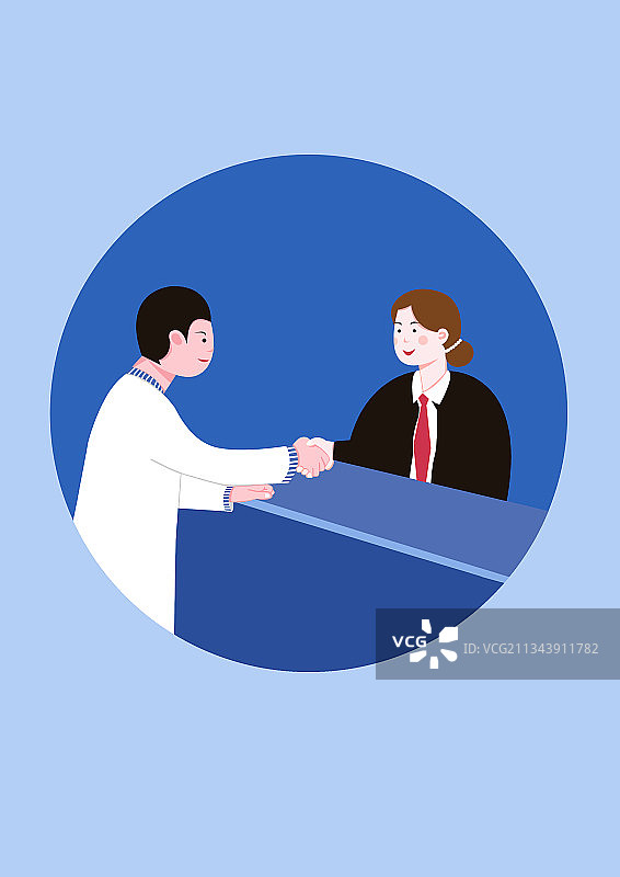 握手交流图片素材