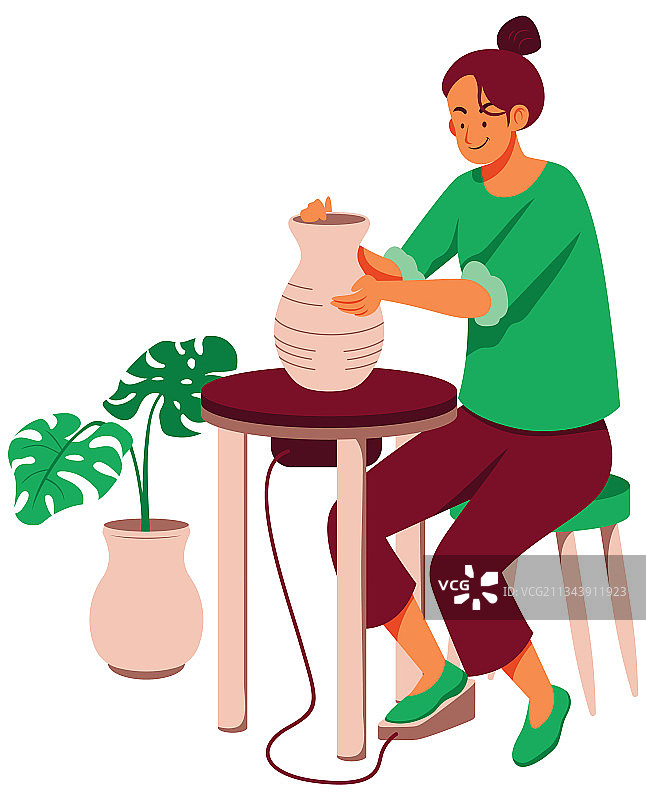 手工陶 Vase图片素材