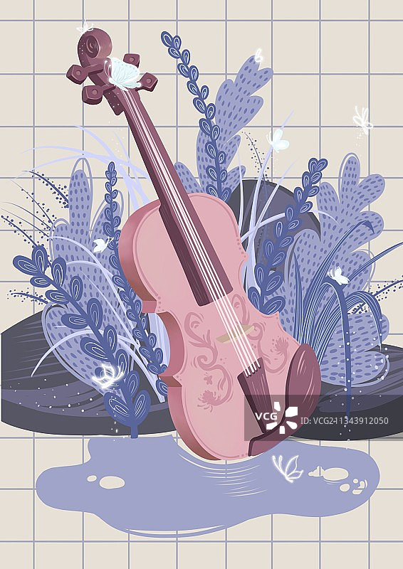 小提琴的光图片素材