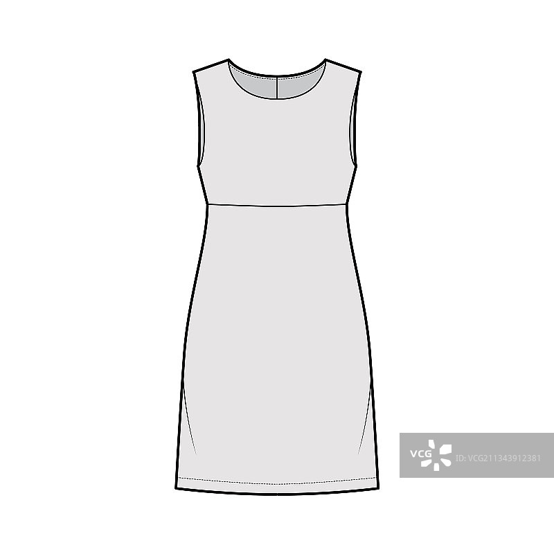 帝国风连衣裙款式设计图片素材