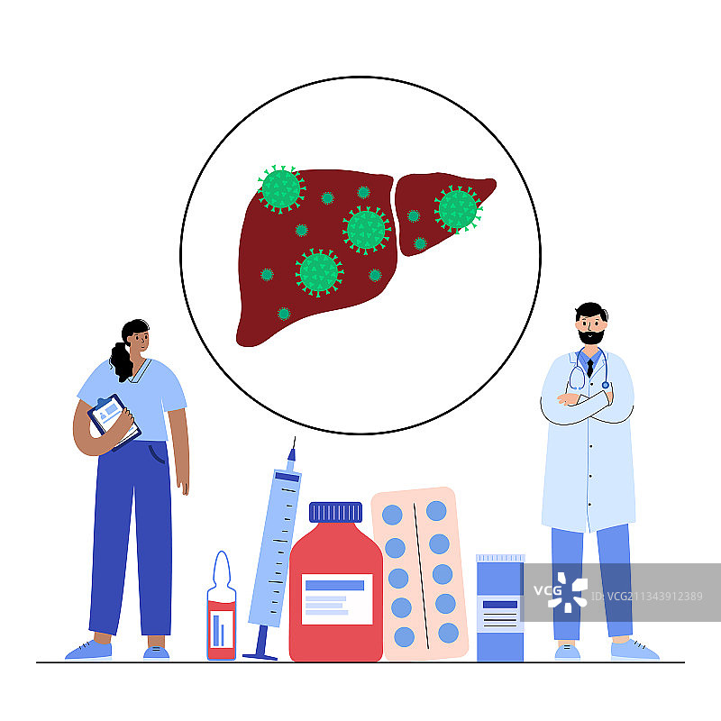 肝脏疾病概念图片素材