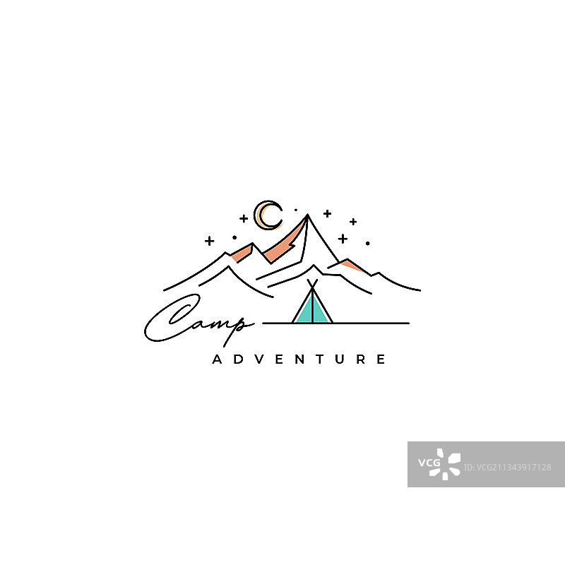 山地探险户外logo设计图片素材