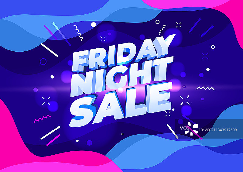星期五晚上促销banner模板图片素材