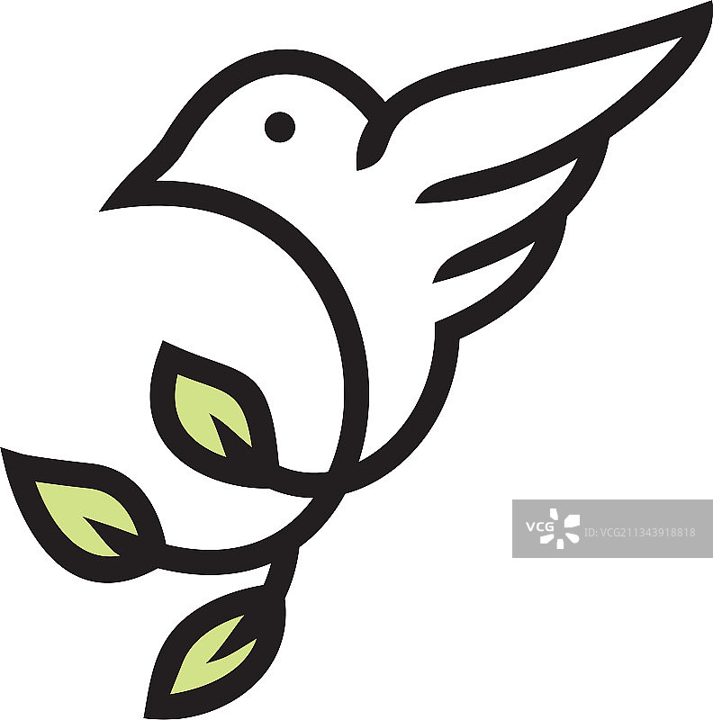 蜂鸟标志图片素材