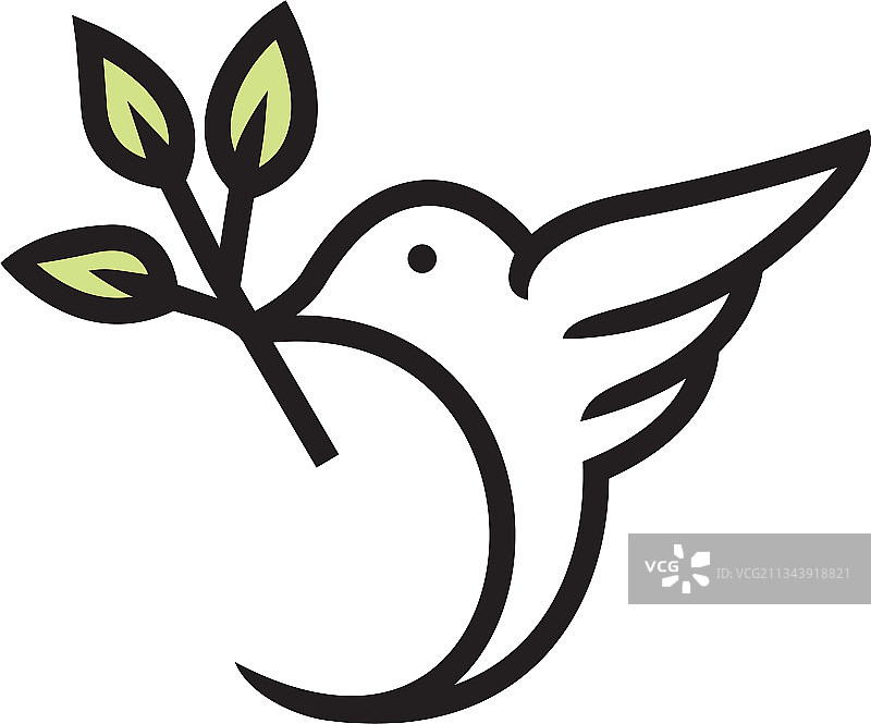 蜂鸟标志图片素材