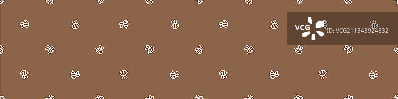 中性蜜蜂无缝背景图片素材