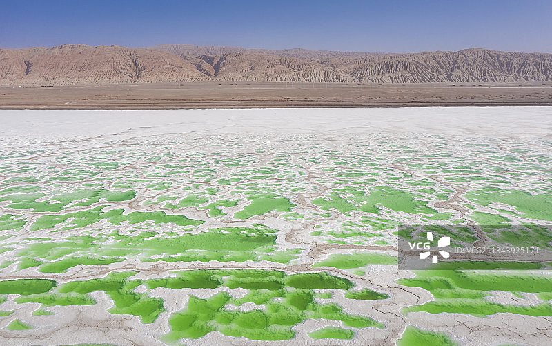 茫崖市，茫崖翡翠湖，盐湖，清新，水域，航拍，盐池，自然美，图片素材