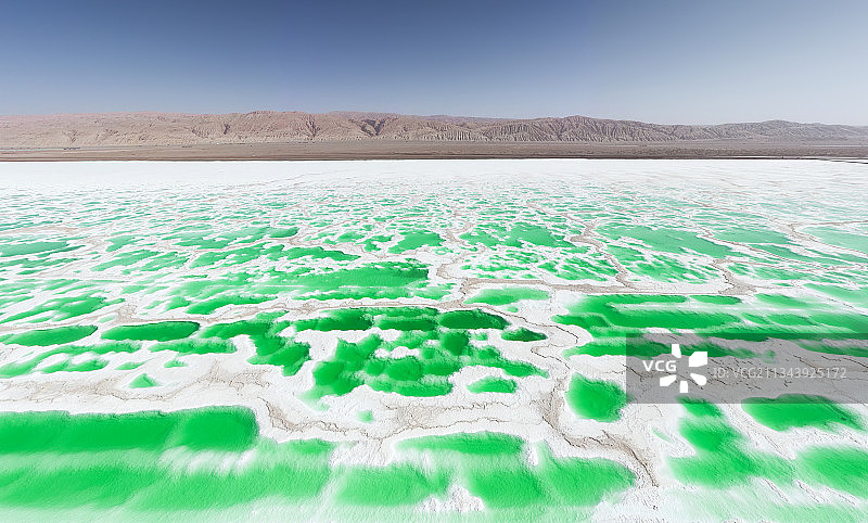 茫崖市，茫崖翡翠湖，盐湖，清新，水域，航拍，盐池，自然美，图片素材