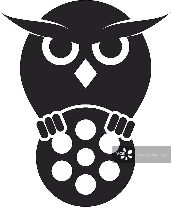猫头鹰电影制作标志图片素材