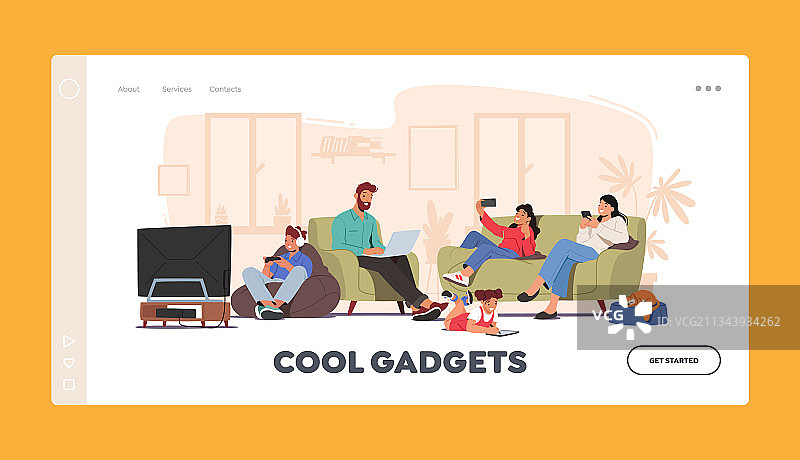 遭受社交媒体影响的家庭成员图片素材