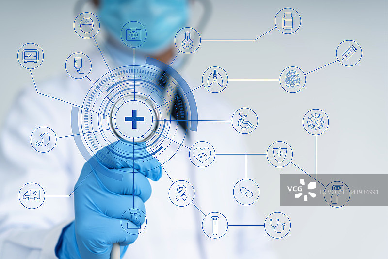 科技元素的医生图片素材