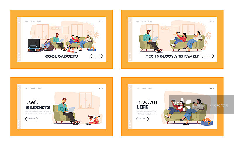 家庭成员遭受社交媒体网络影响图片素材