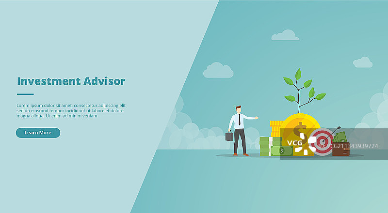 网站投资顾问概念图片素材