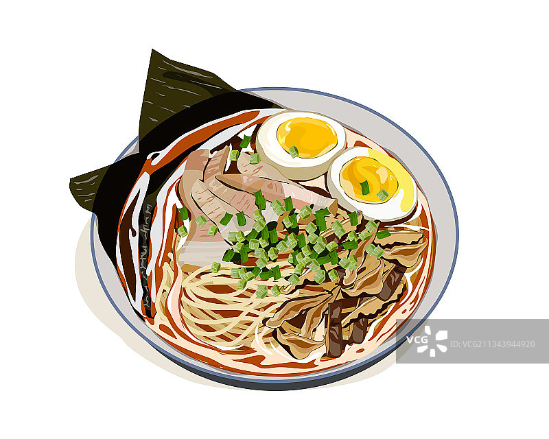 蘑菇卤蛋猪肉面图片素材