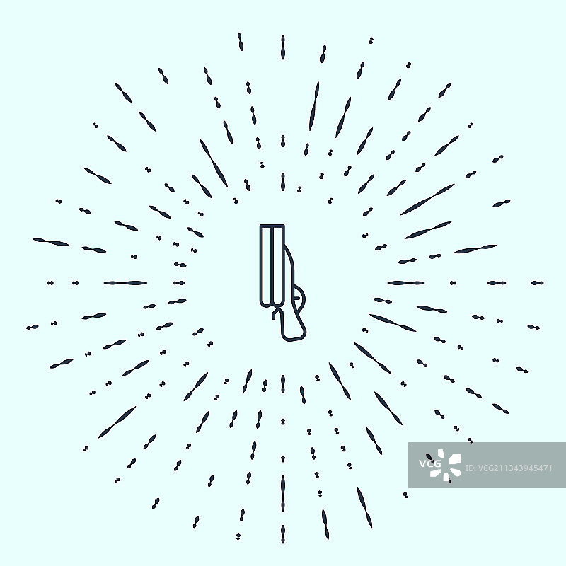 黑色线条猎枪图标图片素材