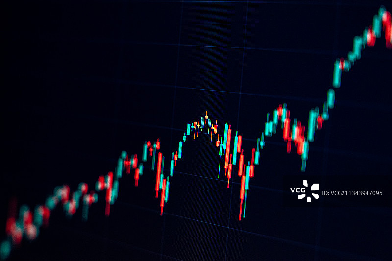 股票行情交易走势背景K线图图片素材