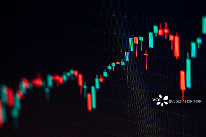 股票行情交易走势背景K线图图片素材